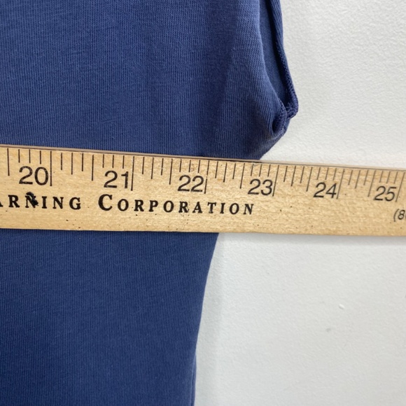 Cut Loose Tunic XL Short Sleeve Mini Dress Navy Lagenlook Boho Beach Lightweight - Picture 7 of 8